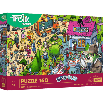 Puzzle Rodzina Treflików 160 el. 40-lecie Trefl - Trefliki celebrują - opakowanie