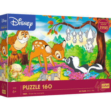 Puzzle Disney 160 el. 40-lecie Trefl -Bambi i leśni przyjaciele - opakowanie