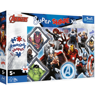 Opakowanie puzzli Super Shape XL o nazwie Twoi ulubieni Avengersi 
