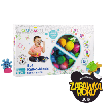Zestaw kulko - klocków - 36 elementów - zabawki sensoryczne dla dzieci od Lalaboom