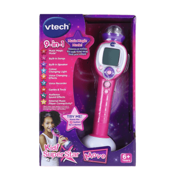 Mikrofon wschodzącej gwiazdy od VTech - pudełko