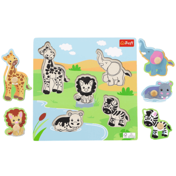 Puzzle Mini Safari - zabawka drewniana - zdjęcie 1