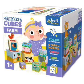 Kostki do układania - farma - stacking cubes | Trefl - zdjęcie 1
