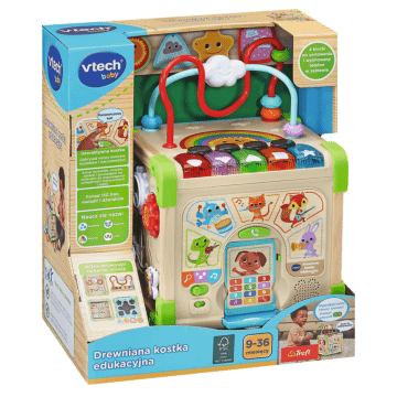 Zabawka interaktywna Vtech, Drewniana Kostka Edukacyjna - produkt