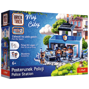 Klocki ceramiczne Brick Trick My City - Posterunek Policji - opakowanie 