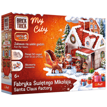 Klocki ceramiczne Brick Trick My City - Fabryka Świętego Mikołaja - opakowanie 