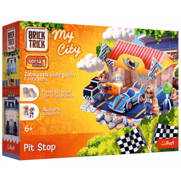 Klocki ceramiczne Brick Trick My City  - Pit Stop - opakowanie