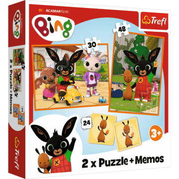 Opakowanie puzzli od Trefl o nazwie Bing z przyjaciółmi
