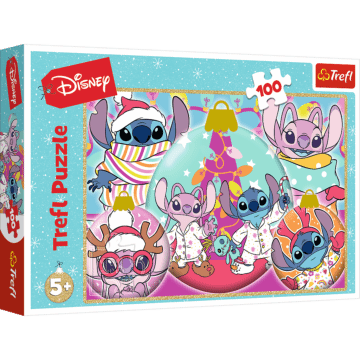Puzzle Lilo & Stitch 100 el. Świąteczny Stitch