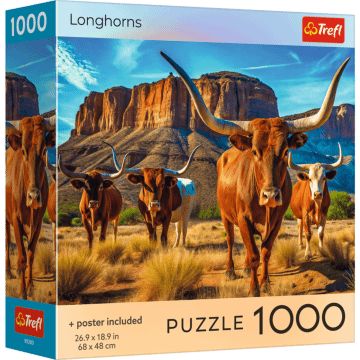 Puzzle 1000 el. USA Collection: Longhorns - opakowanie