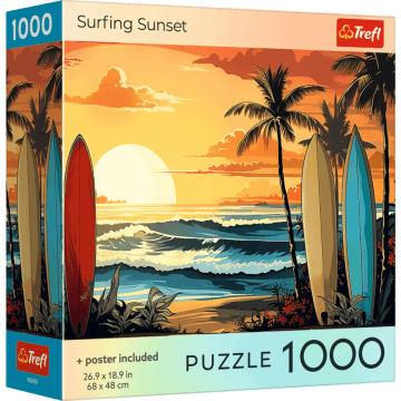 Puzzle 1000 el. USA Collection: Surfing Sunset - opakowanie