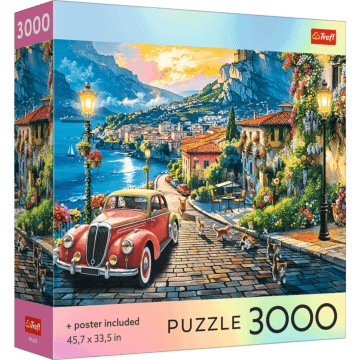 Puzzle 3000 el. USA Collection: Italian Lakeside Town - opakowanie 