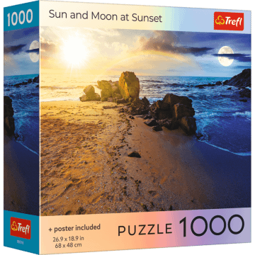 Puzzle 1000 el. USA Collection: Sun and Moon at Sunset - opakowanie 