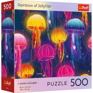 Puzzle 500 el. USA Collection: Rainbow of Jellyfish - opakowanie 