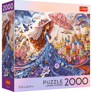 Puzzle 2000 el. USA Collection: Lady with a Parasol - opakowanie 