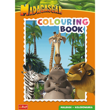 Książka aktywizująca Madagaskar, kolorowanka