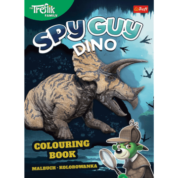 Książka aktywizująca Spy Guy Dino, kolorowanka