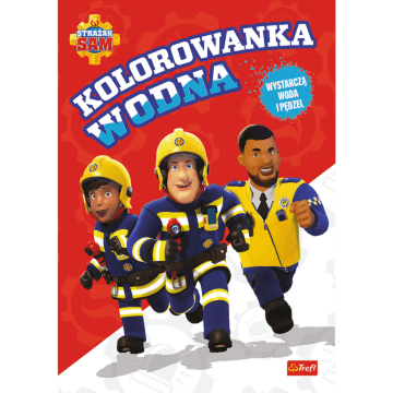 Książka aktywizująca Strażak Sam, malowanka wodna - przód okładki