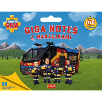 Książka aktywizująca Giga notes z naklejkami, Strażak Sam