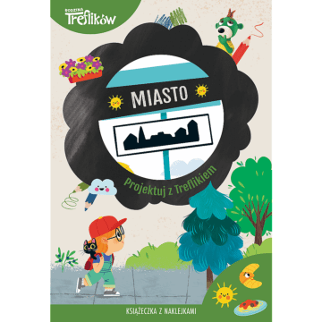 Książka aktywizująca Miasto. Projektuj z Treflikiem - przód produktu