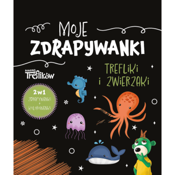 Książka aktywizująca Trefliki i zwierzaki. Moje zdrapywanki - przód opakowania