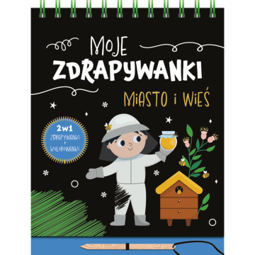Moje zdrapywanki Miasto i wieś - przód opakowania oraz elementy dodatkowe
