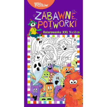 Książka aktywizująca Zabawne potworki. Kolorowanka XXL. Rodzina Treflików - przód kolorowanki