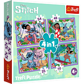 Puzzle 4w1 Lilo & Stitch Szalony dzień