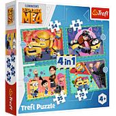 Puzzle 4w1 Minionki, Zwariowane Minionki