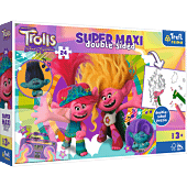 Puzzle Super Maxi Trolls 24 el. Wesoły dzień Trolli