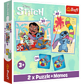 Puzzle + Memos 2w1 Lilo & Stitch, Wesoły Dzień