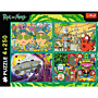 Puzzle Rick i Morty 4 x 250 el. Zakręcony świat Ricka i Morty'ego - przód opakowania thumbnail