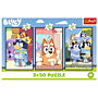 Puzzle Bluey 3 x 50 el. Rodzina Bluey - przód opakowania thumbnail