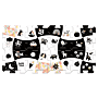 Układanka Puzzlopianka Bobaski i Miś kontrastowe - zawartość opakowania thumbnail