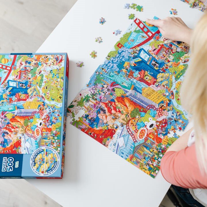 Trefl Puzzle Spy Guy Lost Items – 500 Teile Europa-Motiv, Suchspiel Für Detektive Ab 10 Jahren