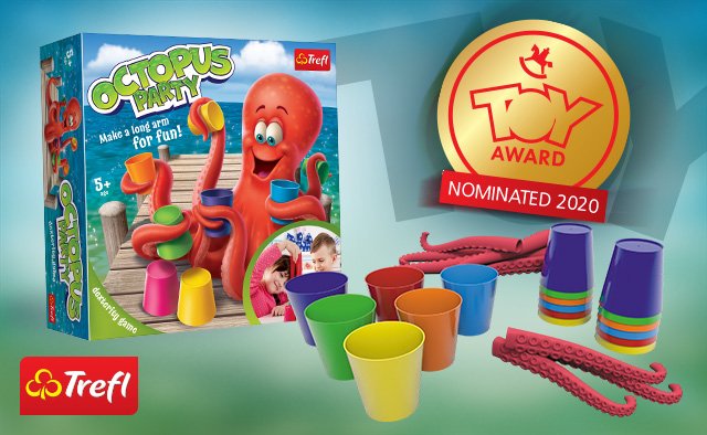 Gra "Sprytna Ośmiornica" Trefla nominowana do Toy Award 2020